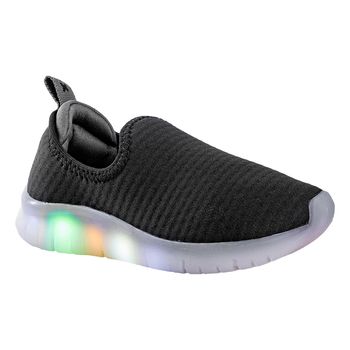 Tenis-Casual-Preto-e-Grafite-Solado-com-Luzes-|-Kidy-Tamanho--26---Cor--PRETO-0